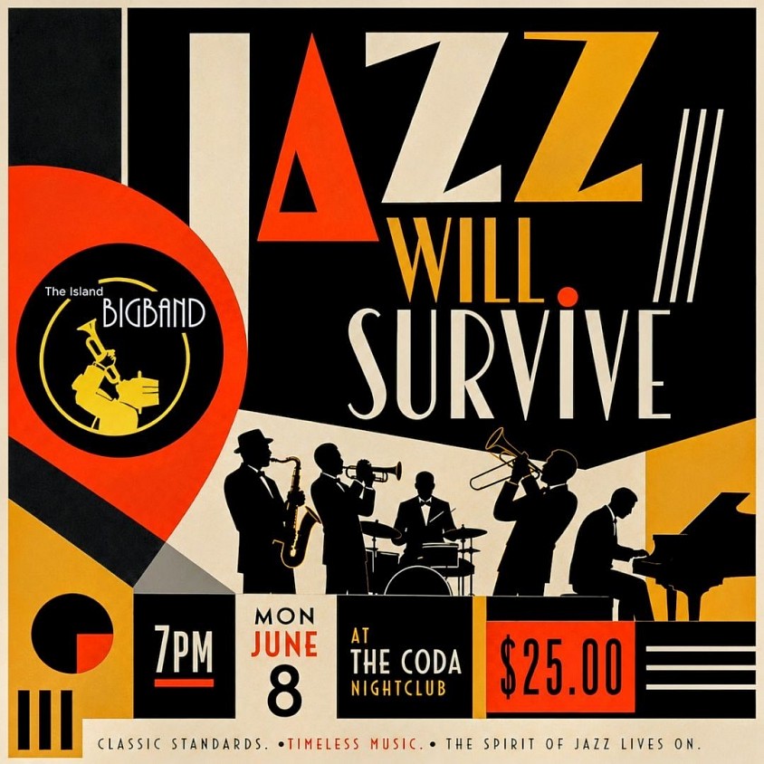 Jazz Will Survive The Island Big Band Live at The Coda Monday June 08 2026