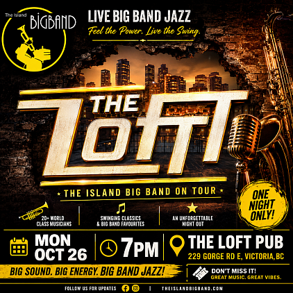 The Island Big Band Live at The Loft Pub Monday October 26 2026